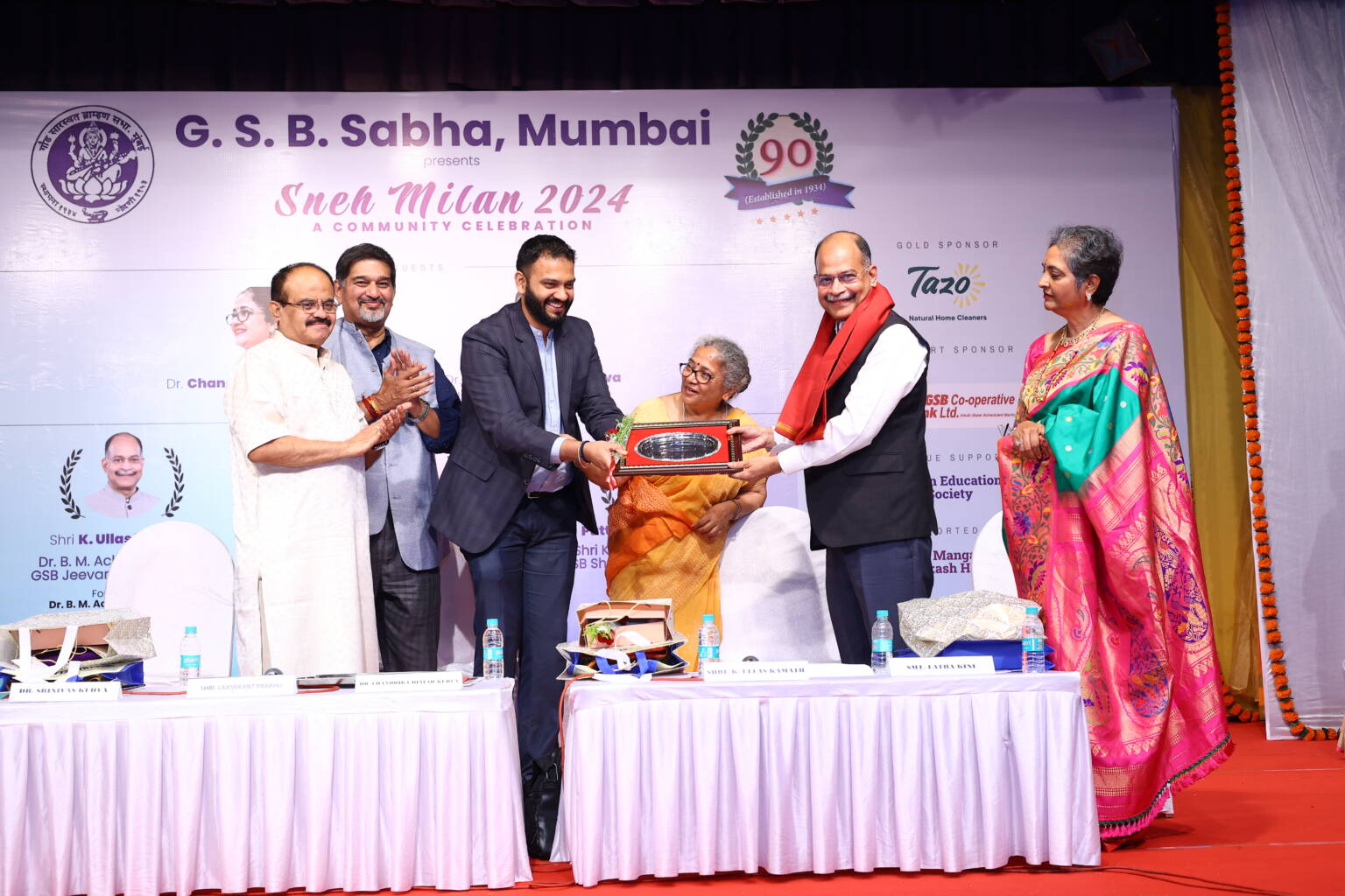 Shri K. Ullas Kamath felicitated by GSB Sabha Mumbai